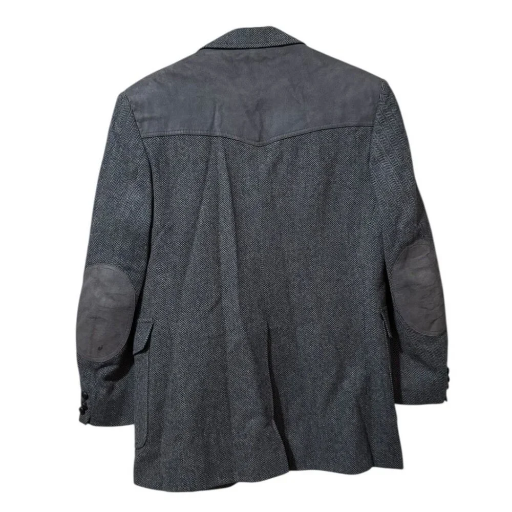 Pendleton Blazer Men Size 40 Pure Virgin Wool Sport Coat Jacket Gray Office City